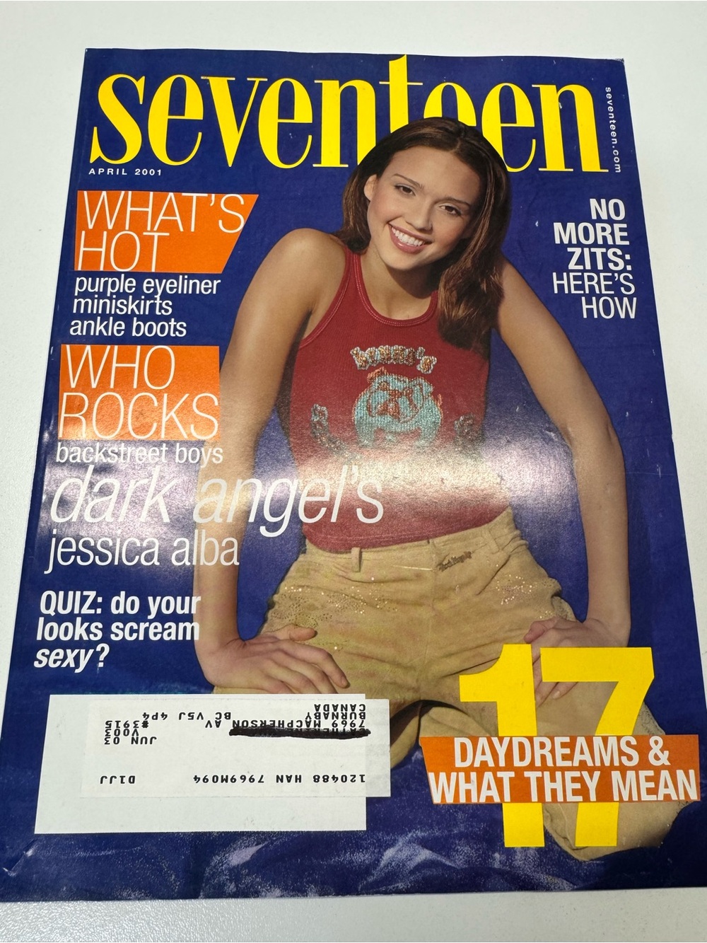 Seventeen 17 Teen Magazine April 2001 Jessica Alba